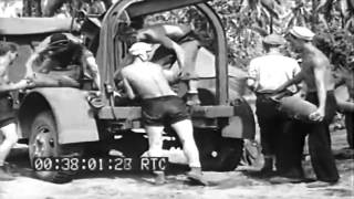 Flight Ops Daisy Cutter Bombs Seabees Torokina Fighter Strip Bougainville 12221943 full [upl. by Kurth]