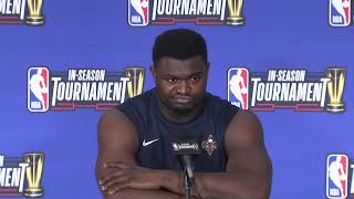 Zion Williamson on TOUGH LOSS vs Lakers in Semis Postgame Interview 🎤 [upl. by Tenaej]