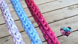 Cordon icord tricot facile  Icord knitting tutorial english subtitles [upl. by Hanej758]