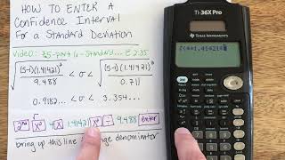 TI36X Pro  Standard Deviation Confidence Interval [upl. by Karoly]