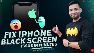 How to Fix iPhone Black Screen without Losing Data 2024 Black Screen of Death iOS 18 [upl. by Akinek460]