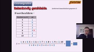 Statistiek 11 Centrumgetallen rekenkundig gemiddelde [upl. by Presley]