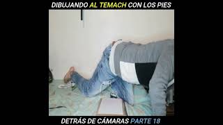 Dibujando al temach con los pies detrás de cámaras parte 18 Bogota Colombia Humor Eltemach Fyp [upl. by Michaeu179]