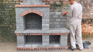 DIY Construction An Outdoor Kitchen  How To Build An Oven From Start To Finish [upl. by Apgar96]