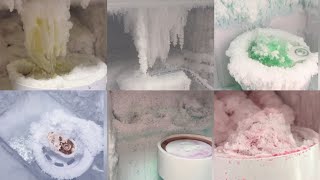 ASMR FREEZER FROST ICE EATING  FLAVORED ICE EATING [upl. by Aisauqal]