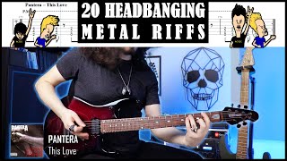 20 Cool Headbanging Metal Riffs  With Tabs [upl. by Loni898]