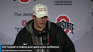 Ohio State Football post game press conference after victory over Indiana [upl. by Anyela]