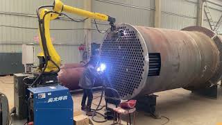 Combination of manual and machine welding in the manufacture of Shell and Tube Heat Exchangers [upl. by Peterman2]