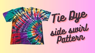 How to Tie Dye T Shirt side swirl reggae black stripes [upl. by Novihs498]