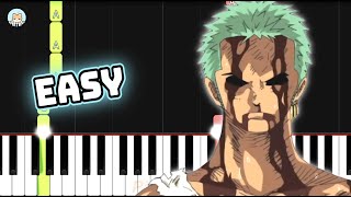 One Piece OST  quotThe Very Very Very Strongestquot  EASY Piano Tutorial amp Sheet Music [upl. by Adriaens302]