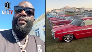 quotDey Pullin In Hotquot Rick Ross Welcomes Guest On 1st Day Of Staging To His 3rd Annual Car Show 🚘 [upl. by Ashok]