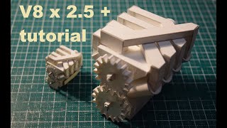 Paper V8 tutorial  Бумажный V8  руководство по сборке [upl. by Gnouhk]