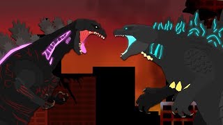 Legendary Godzilla vs Shin Godzilla  DinoMania  Godzilla Cartoons 2019 [upl. by Medea250]