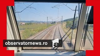 Minunea de pe calea ferată din România un tren chinezesc a atins 176 kmh pe un tronson modernizat [upl. by Buerger]