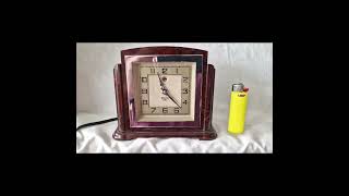 Art Deco Bakelite English Smith Sectric Electric Mantel Shelf Clock [upl. by Trab]