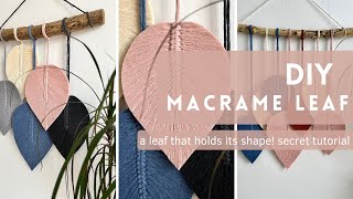 How to make a Macrame Leaf  Feather │Macrame Monstera Leaf [upl. by Nho]