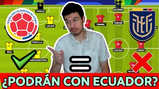 COLOMBIA vs ECUADOR⚡MANO a MANO de NÓMINAS y PARTIDOS HISTÓRICOS🔥FECHA 12 ELIMINATORIAS UNITED 2026🔥 [upl. by Atauqal678]