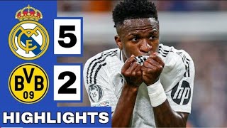 Vinicius Jrs hat trick in Real Madrid vs Dudmunt match [upl. by Atnoled900]