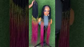 This Full lace custom braided wig is striking as a peacock tail😊You definitely get head turns wigs [upl. by Gorton]