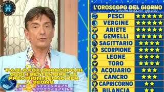 I Fatti vostri Oroscopo Paolo Fox di oggi 1 settembre le previsioni segno per segno ♍♒🌟💫⭐♑♈♉♊♋♌♎♐♏ [upl. by Niveek522]