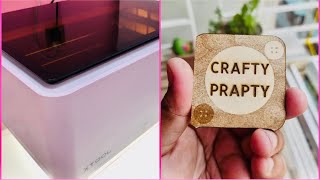 DIY CraftyPrapty logo with XTool M1 Laser amp Blade Cutterhow to Set up XToolM1 Laser amp Blade Cutter [upl. by Fin783]