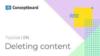 Deleting content  Conceptboard Tutorial [upl. by Weingartner776]