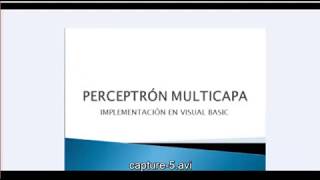 Como Programar un Perceptron Multicapa En Visual Basic [upl. by Avlis]