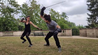 Longsword Rapier and Dagger techniques  Swordfight Training 5 [upl. by Yecal]