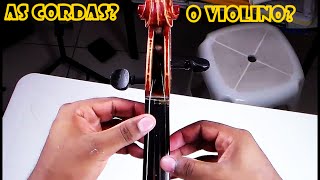 4 Dicas  3 Colocando cordas cavalete e afinando seu violino [upl. by Eiramanit]