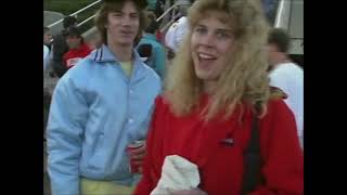 UNLV fans and cheerleaders arrive Denver McNichols Arena March 1989 [upl. by Ileyan]