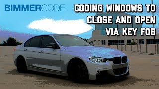 BIMMERCODE OPENING amp CLOSING WINDOWS VIA KEY FOB [upl. by Areta828]