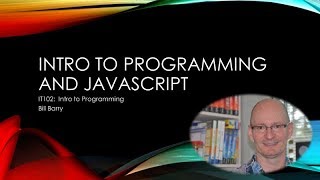 JavaScript  Week01a  IntroToProgramming [upl. by Jasper]