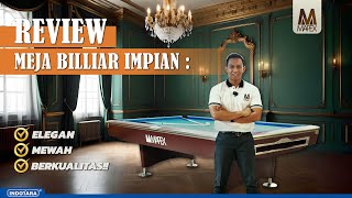 REVIEW MEJA BILLIARD IMPIAN  MAPEX LUSSO 9ft BILLIARD POOL TABLE MPA006 [upl. by Putscher]