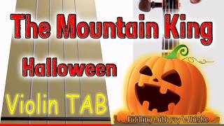 In The Hall Of The Mountain King  Halloween  Violin  Play Along Tab Tutorial [upl. by Stewart]