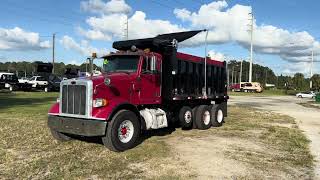 2013 Peterbilt 365 TriAxle Dump Truck with new dump body in action [upl. by Nyrraf923]