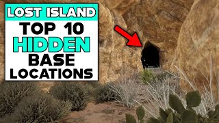 ARK LOST ISLAND TOP 10 HIDDEN BASE LOCATIONS [upl. by Names]