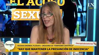 Roxana Kreimer dura contra el feminismo quotLos varones sufren más violencia que las mujeresquot [upl. by Tyoh815]