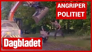 Angriper politiet med gravemaskinen [upl. by Clemmy743]