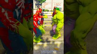 Team Hulk vs Team Hulkbuster spiderman hulkvsspiderman gtav gtagreenhulk [upl. by Ahsaetal]