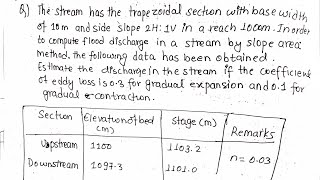 Slope Area Method  Surface Runoff and Flow Measurement  Engineering Hydrology [upl. by Dosia]