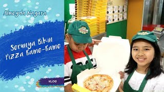 Bikin Pizza Pepperoni n Cheese  Vlog to Kidzania Part 1 [upl. by Satterfield]