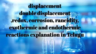 Class 10Types of chemical reaction displacement double displacement explanation in Telugu [upl. by Nilla]