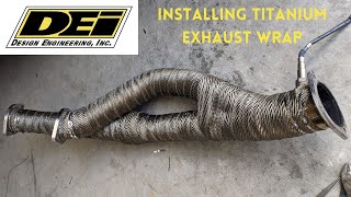 How to install DEI heat wrap onto exhaust the right way [upl. by Aivato]