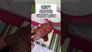 CRISPY Air Fryer Turkey Bacon in Less than 10 Minutes  Ninja Foodi shorts [upl. by Ainivad]