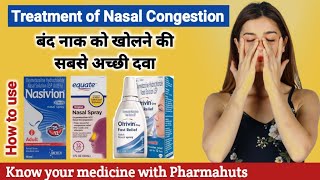 बन्द नाक को कैसे खोलें  Treatment of Nasal congestion  oxymetazoline hydrochloride nasal spray [upl. by Boor]