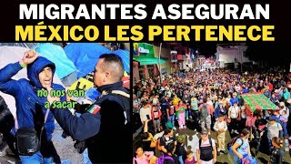 Policía detienen otra caravana de migrantes que va rumbo a la frontera aquí no son… [upl. by Berri863]