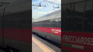 Etr500 Frecciarossa departing from Turin train turin frecciarossa trainspotting [upl. by Adnuhsal]