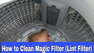 How to Clean Magic Filter  Lint Filter   Samsung Washing Machine  Samsung 8kg Automatic Machine [upl. by Kent]