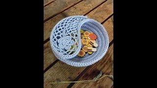 كروشيه صحن ين يانجcrochet yin yang dish [upl. by Lucine]