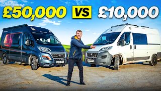 £50K PROFESSIONALLY BUILT vs £10K DIY BUILT CAMPER VAN [upl. by Archer914]